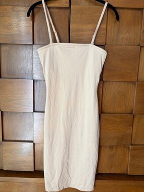 vassarette Nude Spaghetti Strap Bodycon Mini Dress